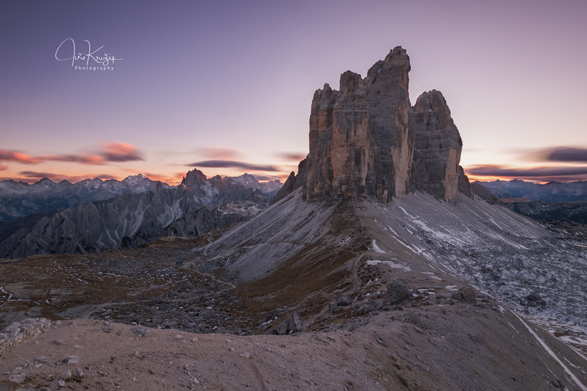 Tre Cime ve větru